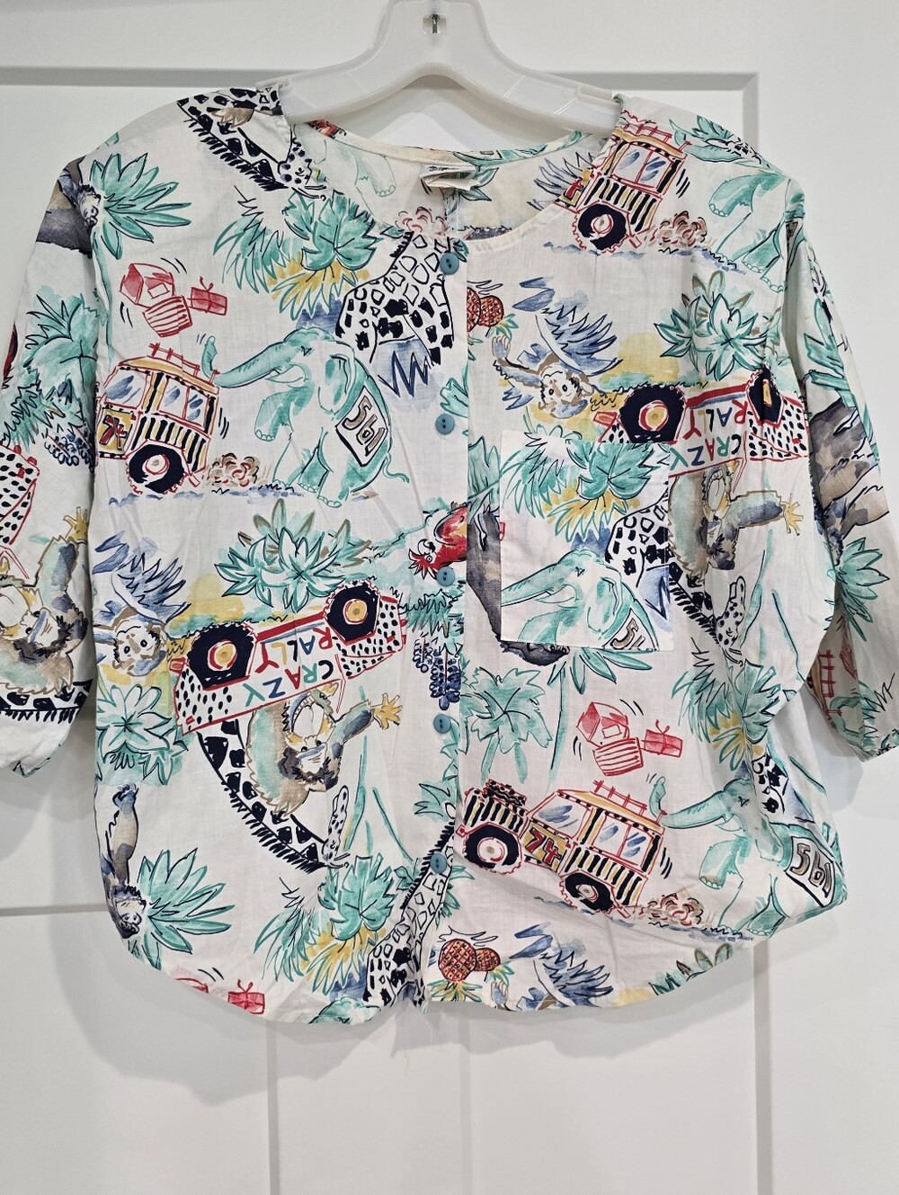 Vintage Oops Too California shirt large Colorful Animals Teacher Fashion